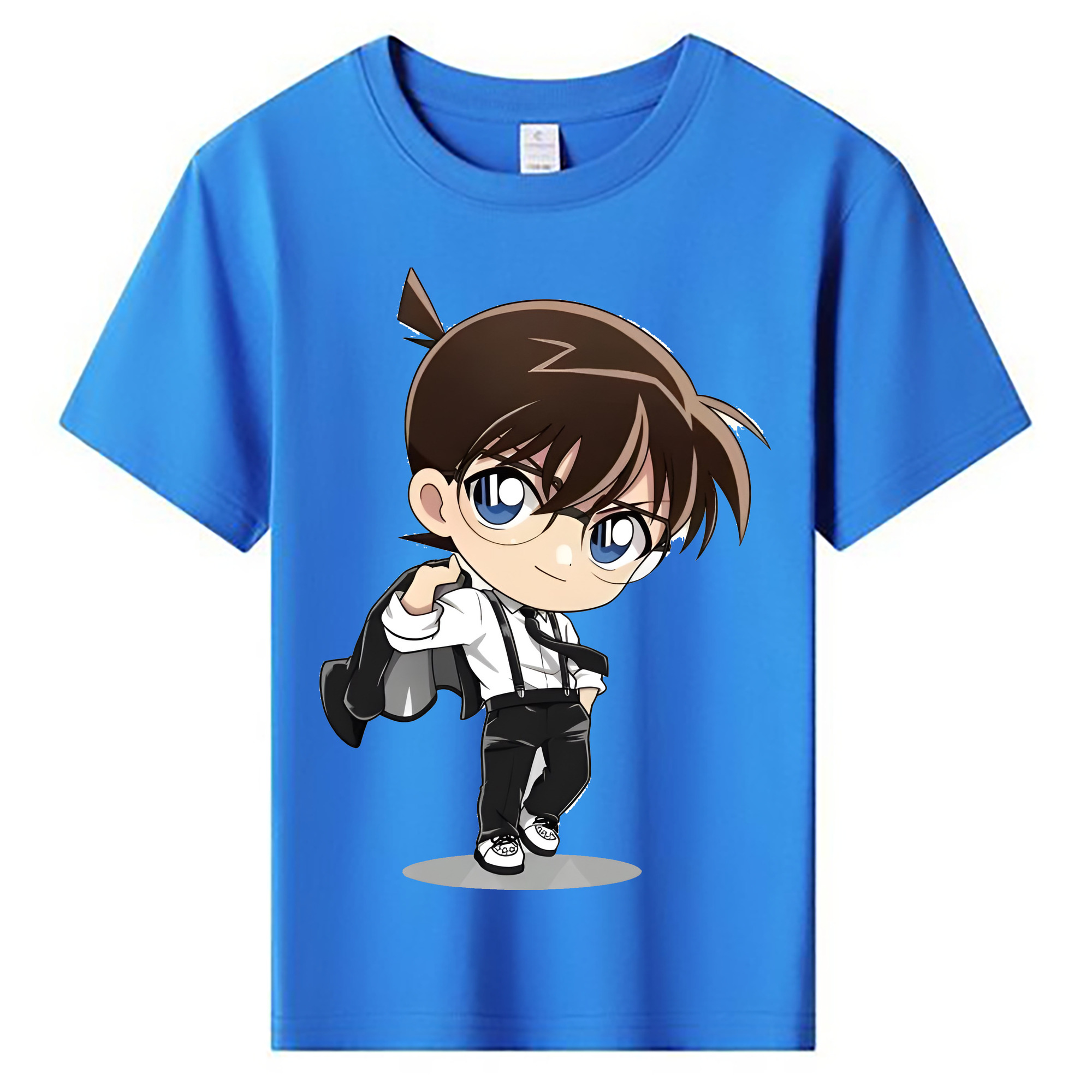 （画像用） 名探偵コナン 江戸川 コナン Detective Conan Conan Edogawa 綿100％キッズTシャツ（フロントプリント）